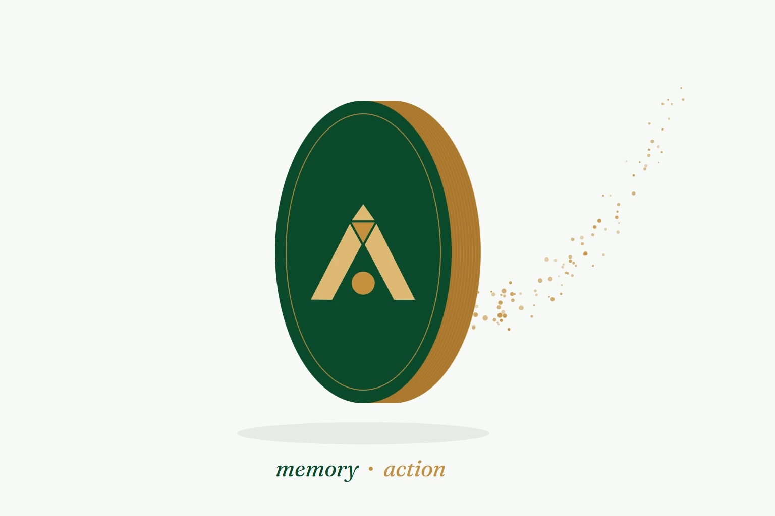 Two sides of the same coin: memory in green, action in gold